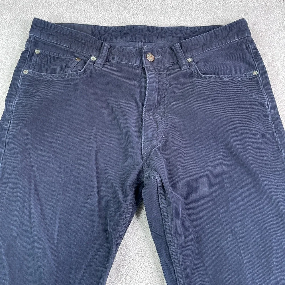 Vintage Polo Ralph‎ Lauren Pants Mens 34x34 Blue Corduroy 650 Straight Cords